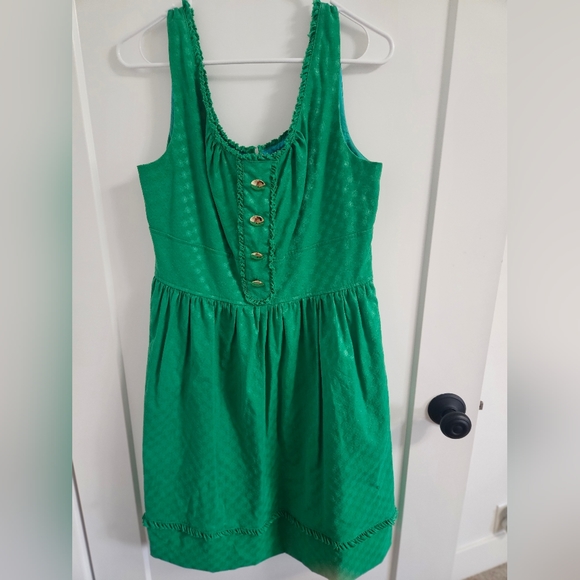 Maggy London Green Dress W/Pockets - Picture 1 of 4